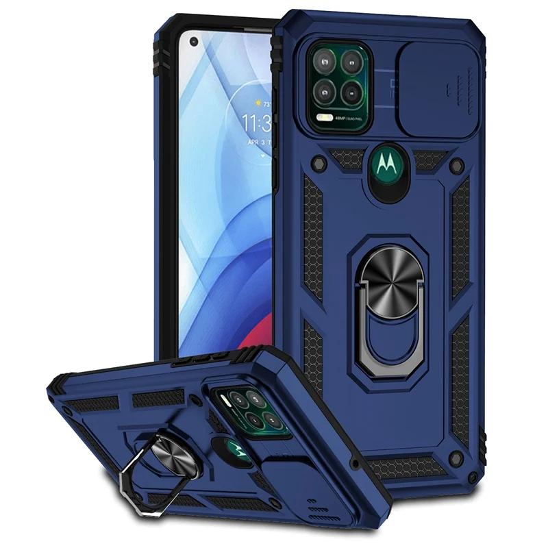 Slide Camera Protect Phone Case For Motorola Moto G Stylus 5G 2021 Ring Holder Kickstand Armor Cover MotoG Stylus 5G 2021 Cases