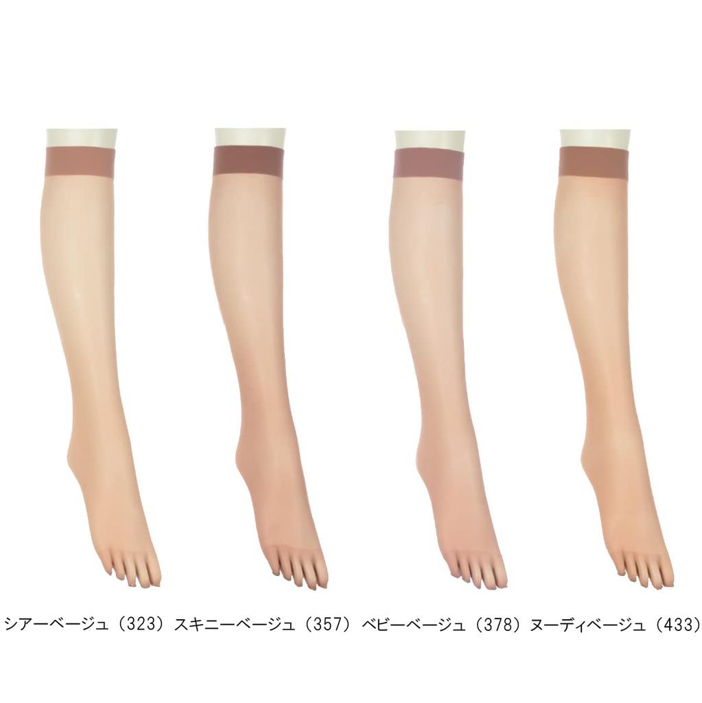 ASTIGU Below the of 3 Nude M [Atsugi] [Toe] Stockings, 5-toe, Knee, <Set Pairs> Women's, Beige,