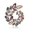 Exquisite High End Glass Crystal Wheat Ear Wreath Brooch Women'S Suit Suit Accessories Elegant Temperament Retro Corsage