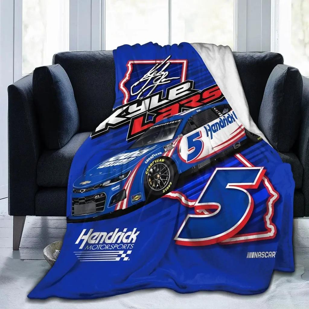 Kyle Larson 5 All Season Fleece Blanket Throw Ultra Soft Flannel Blanket Digital Printed Premium Fluffy Microfiber Fleece