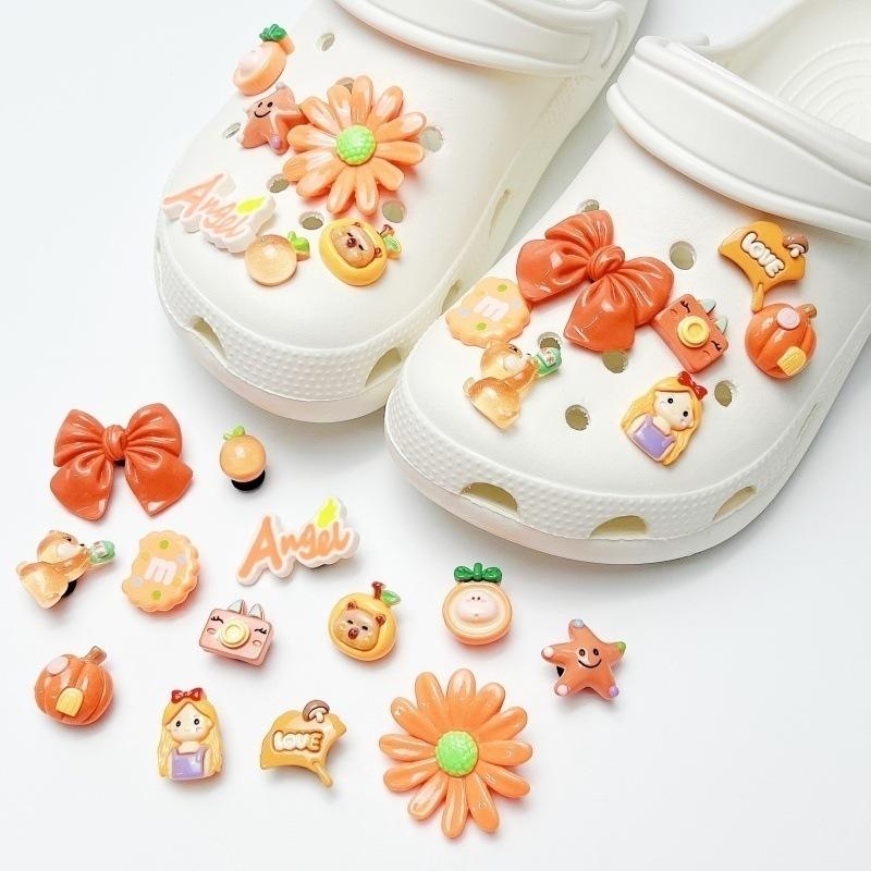 1set New Flower Bow Shoes Decoration DIY Removable Shoe Buckle Personalized Shoe Charms Set Fashion