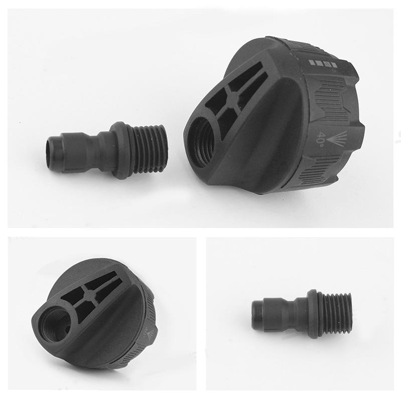 SEAMETAL 6 In 1 Nozzle High Pressure Washing Nozzle 1/4 Quick Connector Rotating Car Washer Spray Nozzle