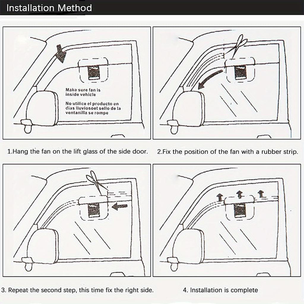 Solar-Powered Car Cooling Fan with Digital Display Portable Air Circulation Exhaust Fan for Vehicle Interior
