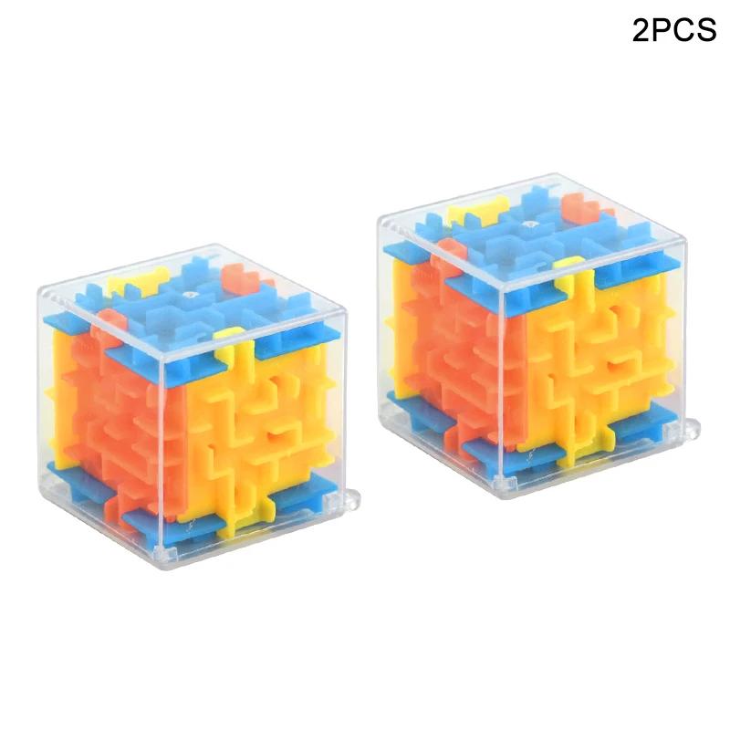 1/2/4pcs 3D Cube Maze Cube Maze Puzzle Breakthrough Toys for Children Toys for Boys and Girls Holiday Party Gifts