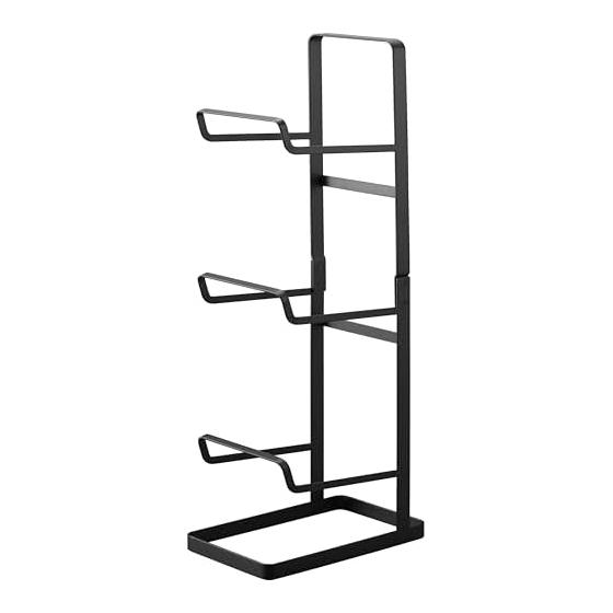 Yamazaki Jitsugyo Fitness Goods Storage Rack Black Approx. W15 x D24 x H65.5cm Tower Muscle Training Goods Storage Rack 2035