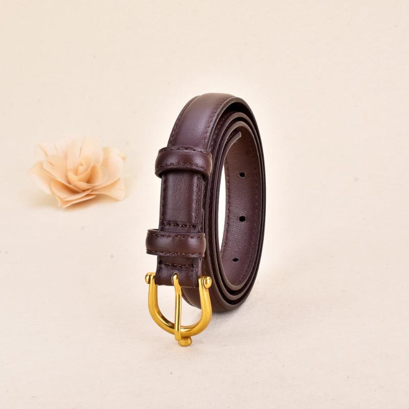 Women S Genuine Leather Narrow Belt For Jeans And Trousers Fashion Simple Waist Strap