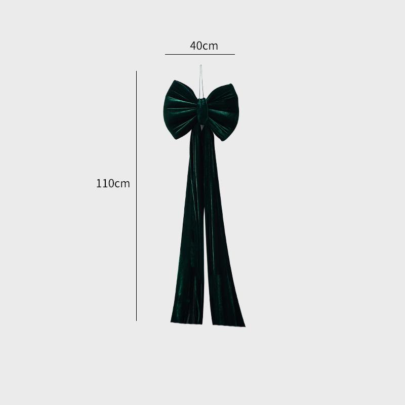 NUCHI Velvet Super Large Christmas Tree Bow Decoration Pendant