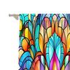 2PC Home Decoration Curtains, Geometric Leaf Flower With Rod Pocket Curtains, Kitchen, Coffee Shop, Living Room, Balcony, Garden