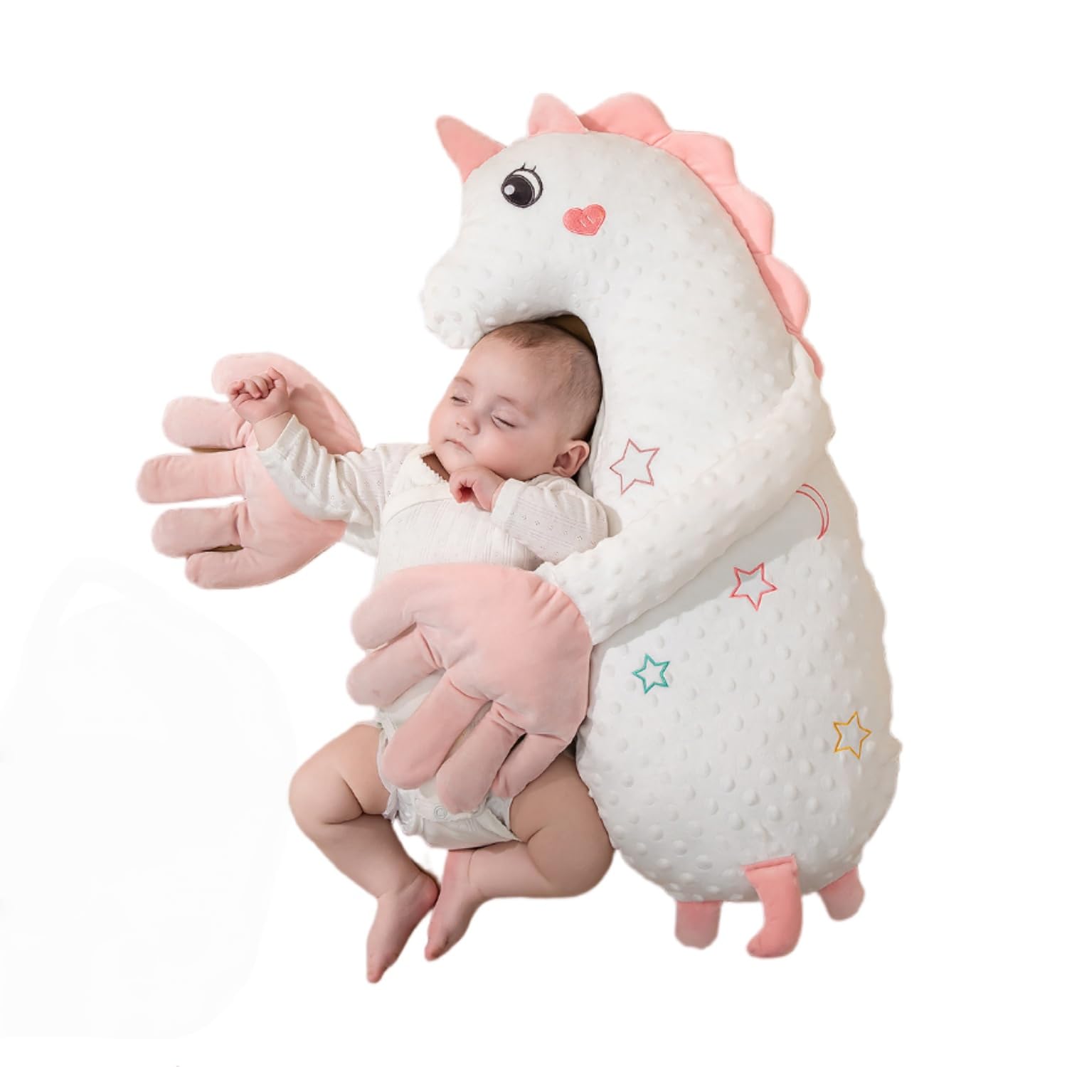 

Gentle patting vibration sleep nighttime cry exhaust perfect as a baby shower or birthday gift sound, anti-startle cover, 3-level adjustment, розовый