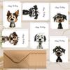 12Pcs Anniversary Greeting Card For Men Women Husband Wife Adult Kid Cartoon Dog Birthday Greeting Card With Envelope