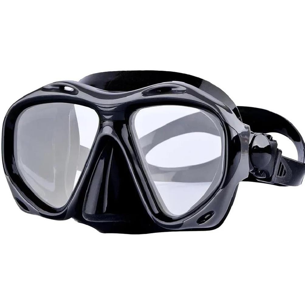 +2.0 to +5.0 Hyperopia Diving Mask Farsighted with Tempered Glass Lenses, Gear for Men Women
