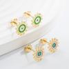 Women's Hoop Earring Bohemian O Shaped Creative Rice Beads Exaggerated Accessories Earrings