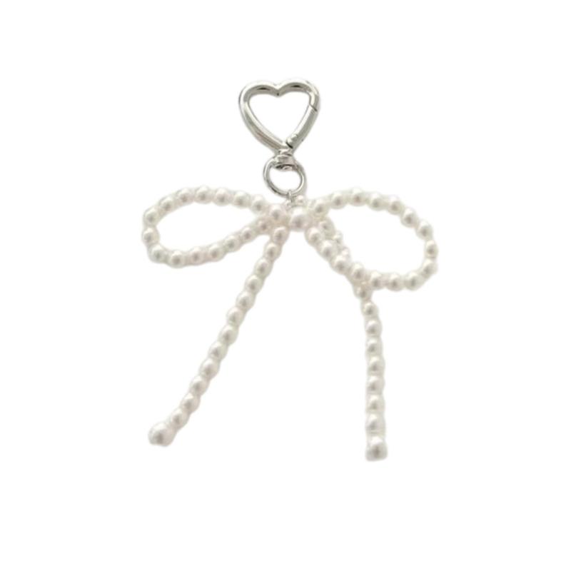 

Bowknot Shape Phone Charm Detachable Beads Phone Lanyard Ornament Wrist Straps 1