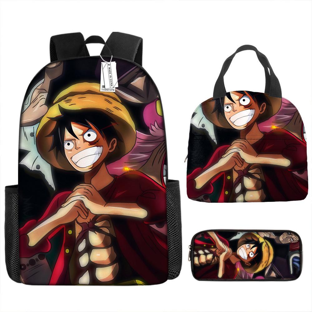 ONE PIECE Luffy One Piece Schoolbag Campus Primary School Students Nautical King Backpack Lightweight Large Capacity Computer Bag