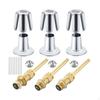 Three Handle Faucet Rebuild Kit Easy To Install 3Handle Tub Shower Trim Brass