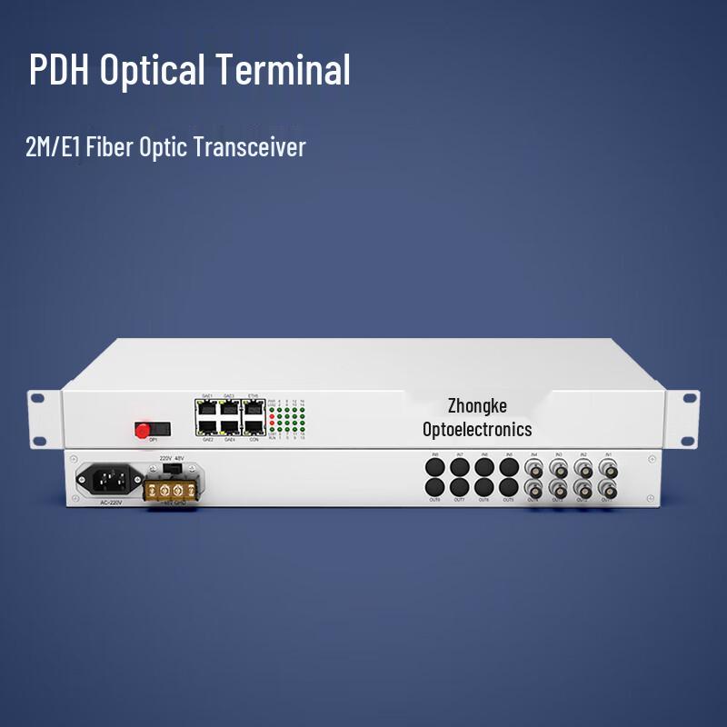 Zhongke Optoelectronics PDH Optical Transceiver with E1 & Gigabit Ethernet