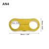 X AUTOHAUX 3pcs Car AN4 11mm Hose Separator Clamp Hose Clamp Fuel Line Connector Aluminum Alloy Blacket Gold Tone