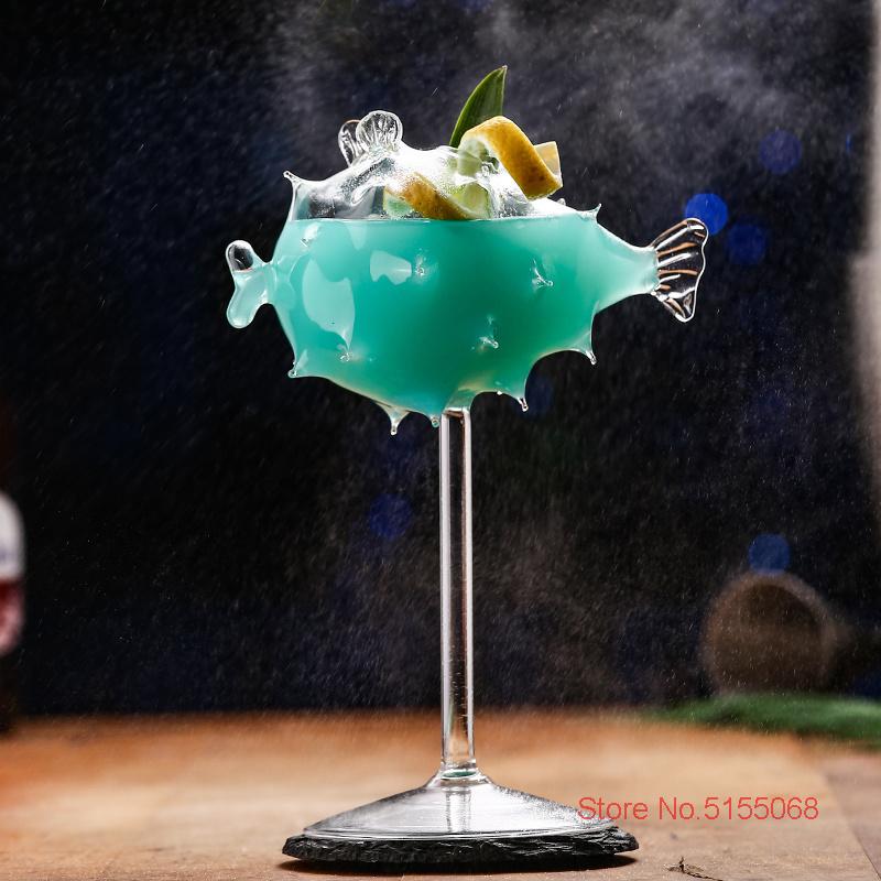 Puffer Fish Cocktail Goblet Bar i amerikansk stil Personlig vinkopp Prickly Globefish Molecular Margaret Blandade dricksglas