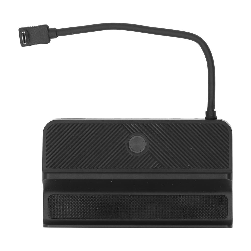 Estación de Acoplamiento Negra 6 en 1 Base de Carga Hub LED RGB Estación de Acoplamiento para Steam Deck RGB