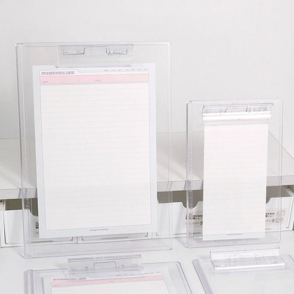 Durable Memo Clipboard Transparent Paper Organizer Portable File Folder  Drawing