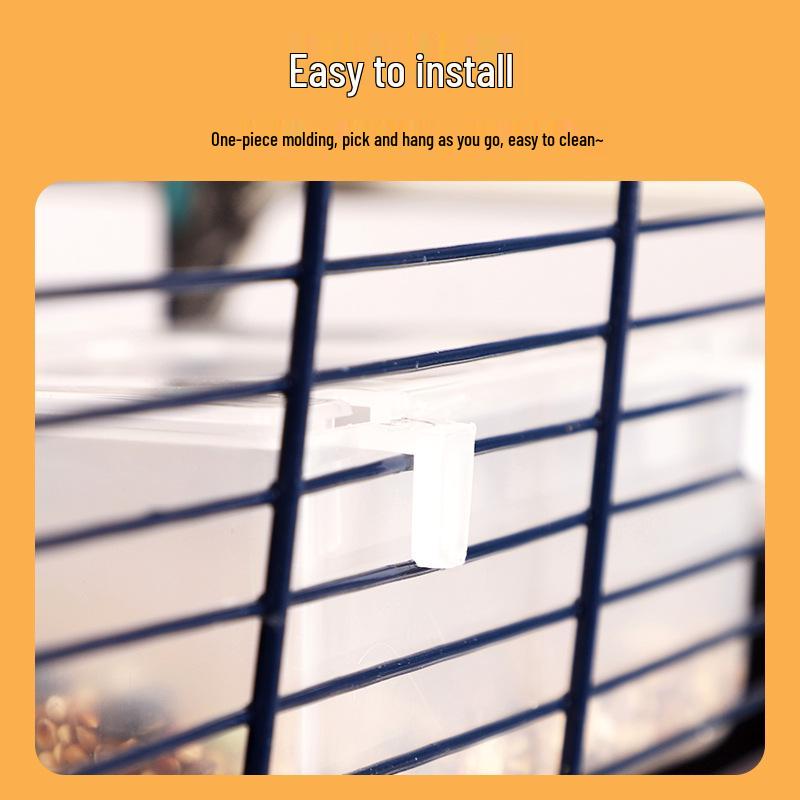 Transparent Anti-Spill Bird Feeder & Water Trough for Budgies and Lovebirds