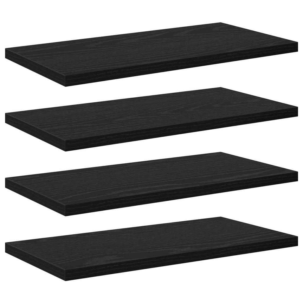 vidaXL Wandmontierte Regale Schwarze Eiche MDF 40 X 20 X 1,5 Cm