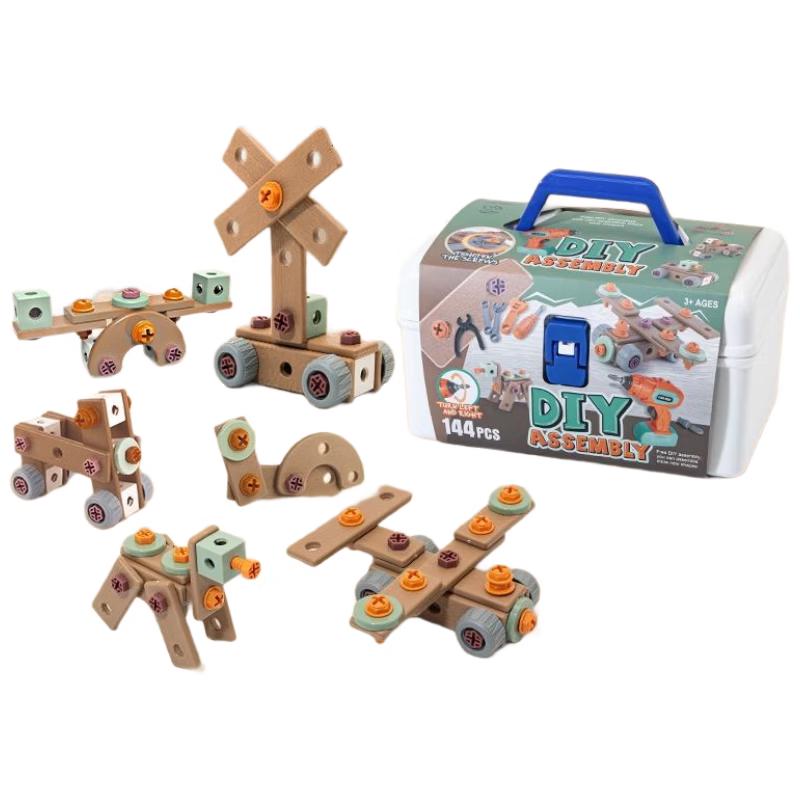 HANDUNYOU 144-Piece Kids DIY Educational Tool Set