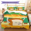 Bread Thief Pattern Bedding,Quilt Set Quilt Cover Pillowcase Home Birthday Gift (1 * Duvet Cover + 2 * Pillowcase, Without Core)