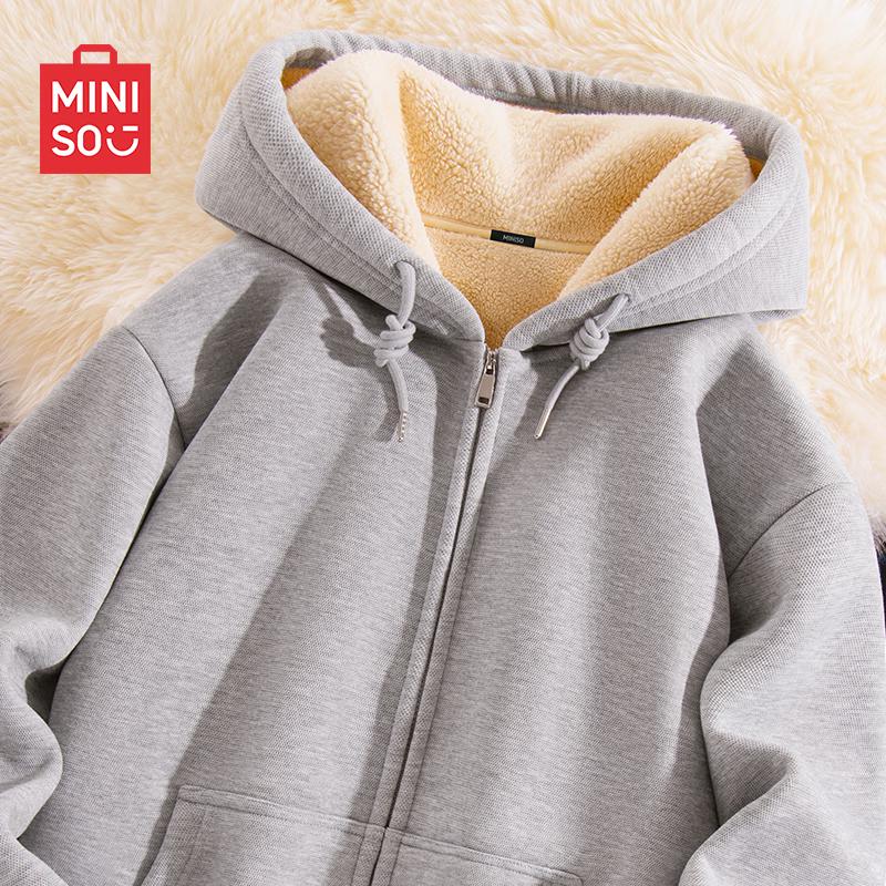 

MINISO Мужской кардиган с капюшоном на плюшевой подкладке 2XL