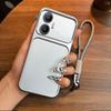 Luxury Big Window Phone Case with Lanyard for realme C55 Premium Textured Casing