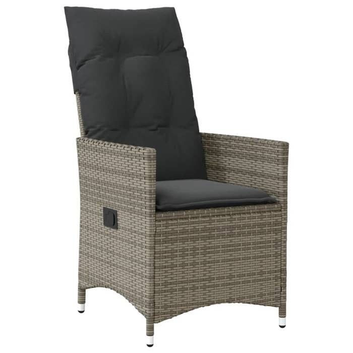 VidaXL Garden Dining Set and Cushions 7 Pcs Grey Rattan, Outdoor Dining Set, Dining Room Furniture 3276739