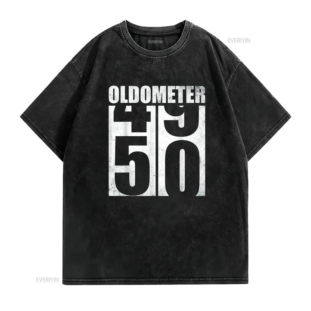 50. Geburtstag Oldometer 49 50 Vintage Lustig s T-Shirt vintage Gewaschen Leicht gedehnt Weich Vielseitig Bequem Atmungsaktiv