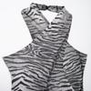 Fashion Style 2024 Autumn New Women's Clothing Animal Pattern Cross Hanging Collar Backless Dress 8754497
