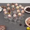 Flower-Shaped Acrylic Lollipop Display Stand: Elegant 19-Hole Storage Rack Flowery Acrylic Lollipop Display Holder 25*5cm