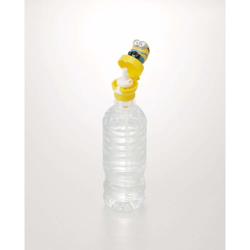 Skater Minions Push-Type Straw Hopper Cap with Mascot, 350ml/500ml Capacity, PSHC6-A