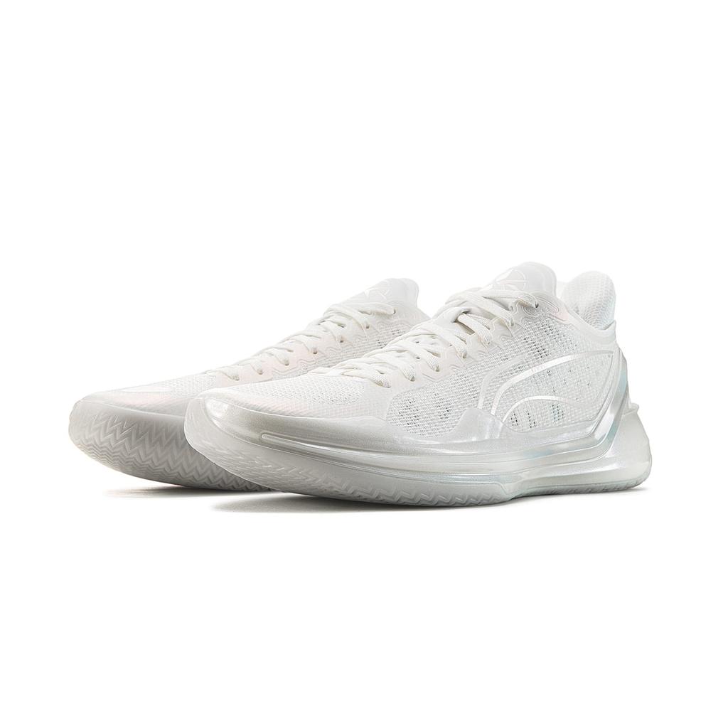 Li Ning Liren 4 V2 Cushioning Slip Resistant Support Lightweight Rebound Low top Basketball Shoes Men's White ABAU037-17