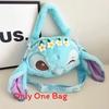 Soft Girls Cartoon Plush Backpack With Zipper Closure For Travel Casual
