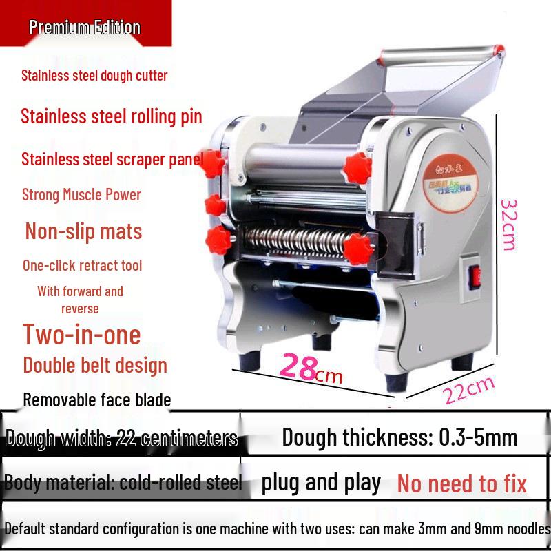 Free Shipping Semi-Automatic Stainless Steel Pasta Maker & Dumpling/Wonton Skin Machine