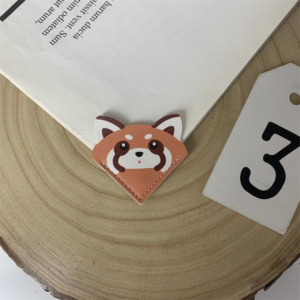 

Leather Animal Shaped Bookmark Corner-wrap Kids Reading Gifts Portable Book Page Holders Study Fox
