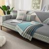 Blätter Jacquard Stickerei Sofabezug Chenille Couch Schonbezug rutschfeste Sessel Sitzkissen Ecke Spitze Sofa Handtuch für Zimmer