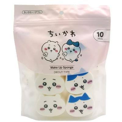SHOBIDO - Chiikawa Diecut Type Makeup Sponge - Chiikawa & Hachiware (Set of 10)