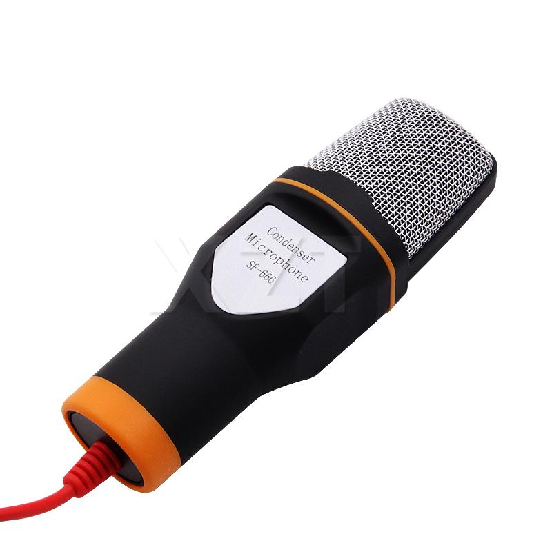 3.5mm Audio Wired Stereo Condenser Microphone With Holder Stand Clip For PC Chatting Singing Karaoke LaptopGood product