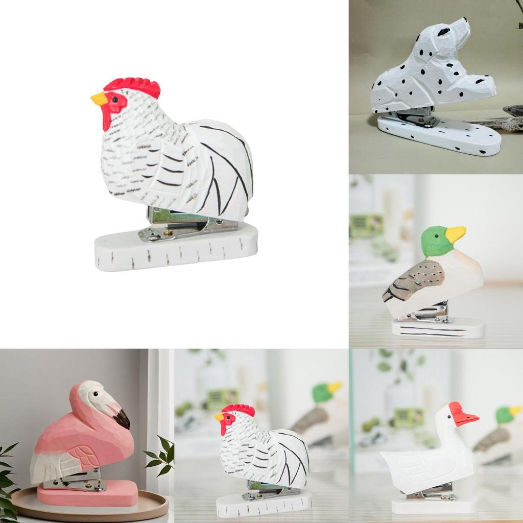 Wooden Craft Duck Paperclip Holder With Creative Decor For Home Office And Gift