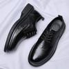 Lace Up Oxfords Men's Leather Shoes Fashion Comfortable Office Men's Block Formal Shoes Wedding Party Shoes Men