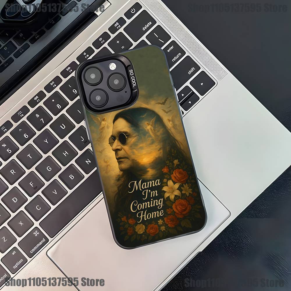 Sänger O-Ozzy Osbourne Handyhülle Für iPhone 16,15,14,13,12,11,Pro,XS,Max,Plus,Mini,SE4,E Schwarz Matt Stoßfeste Hülle