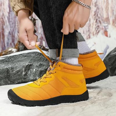 Automne et hiver 2024 grande taille 48 chaussures en coton imperméables bottes de montagne en coton épaissi pour homme bottes de neige papa