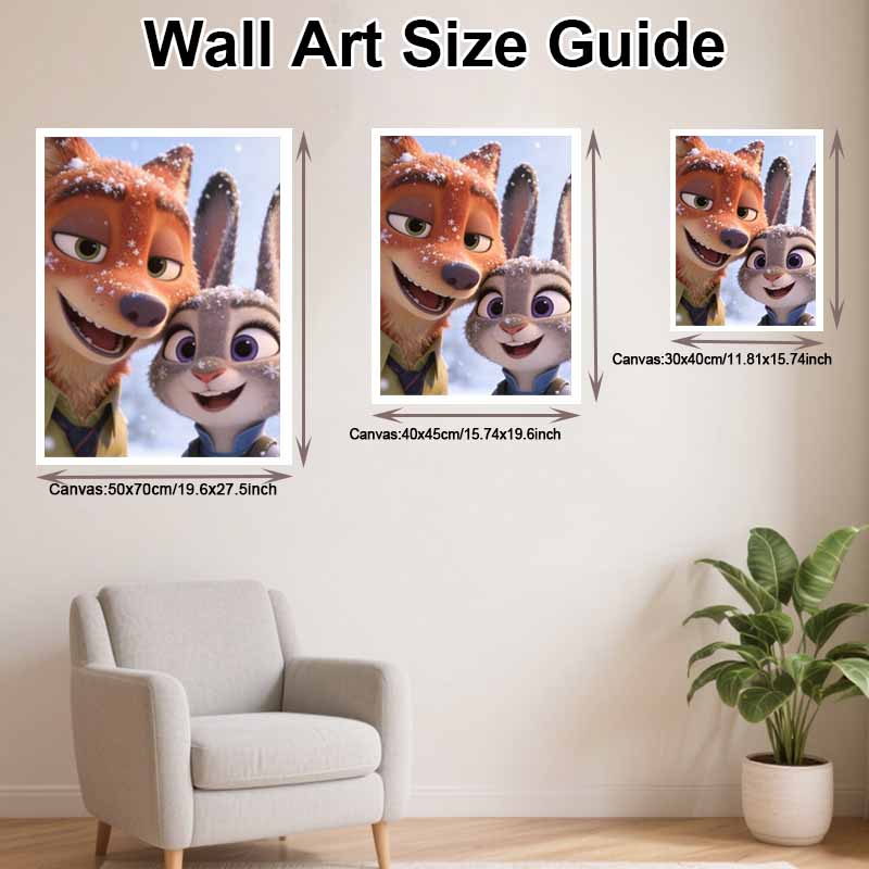 Disney DIY diamond painting 5d full diamond cross stitch diamond Judy Nick Zootopia living room bedroom decorative painting