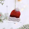 New Christmas Painted Resin Santa Claus Heart Pendant Retro Style Christmas Tree Imitation Ceramic Decoration navidad 2025