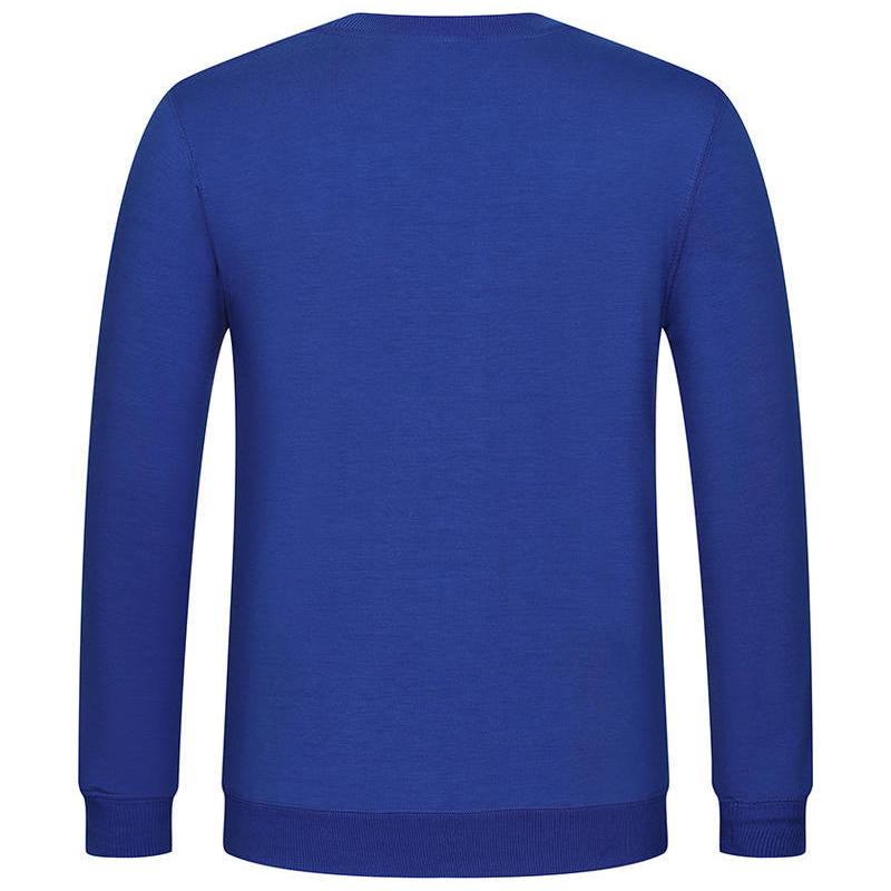 Autumn and Winter Fleece Round Neck Hoodie, Casual and Fashionable Long Sleeved Top, Trendy Brand Solid Color Unisex, Thick and Warm