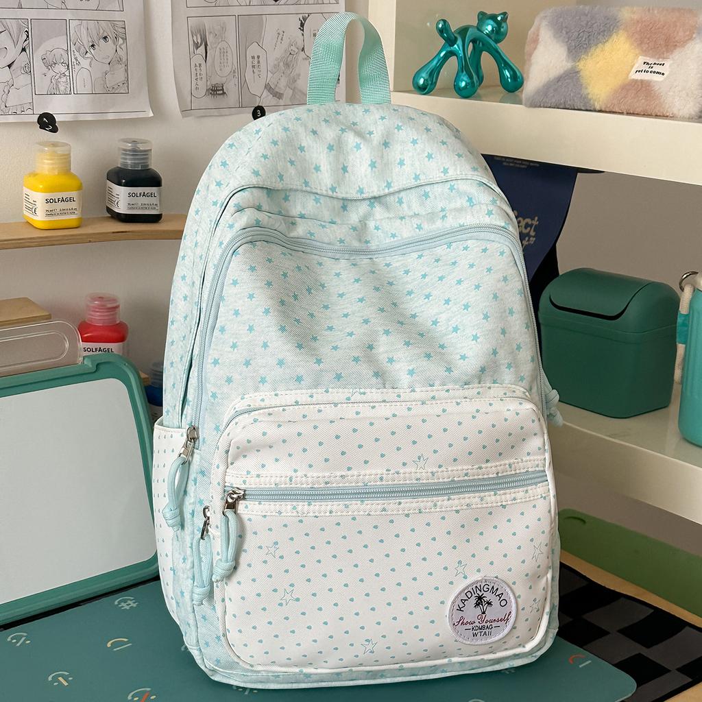 Schoolbag Korean version ins high value youth girly feeling backpack primary school bag female sweet soft sister middle school student backpack